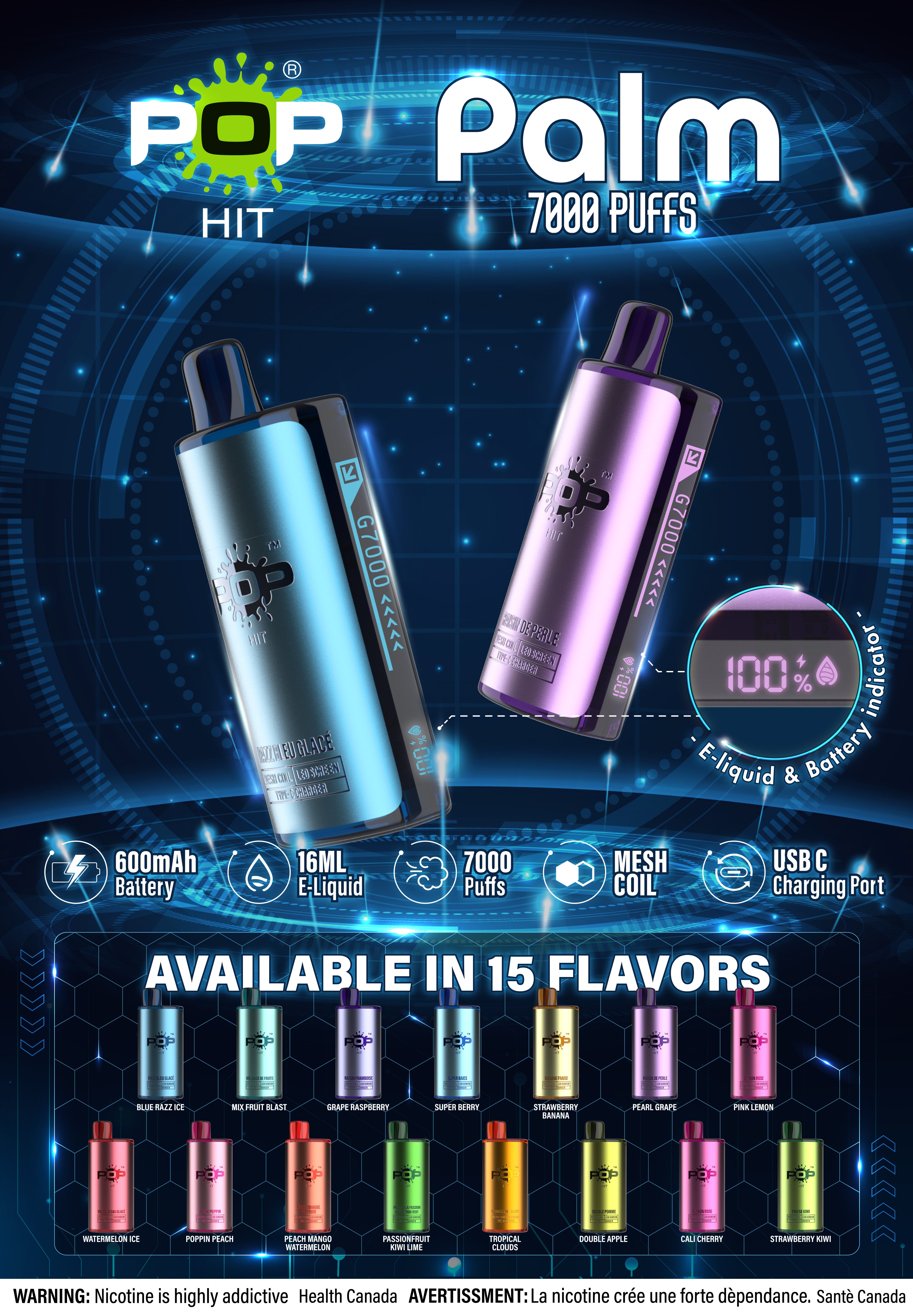 POP Palm Disposable 7000 puffs