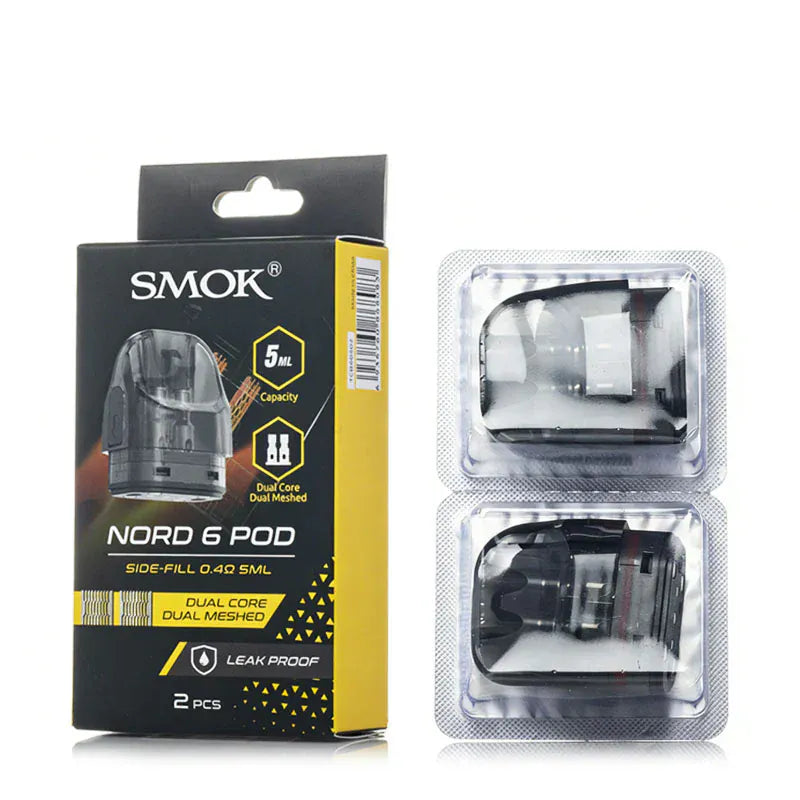 Smok Nord 6 Dual Core Dual Meshed Pod 2/PK
