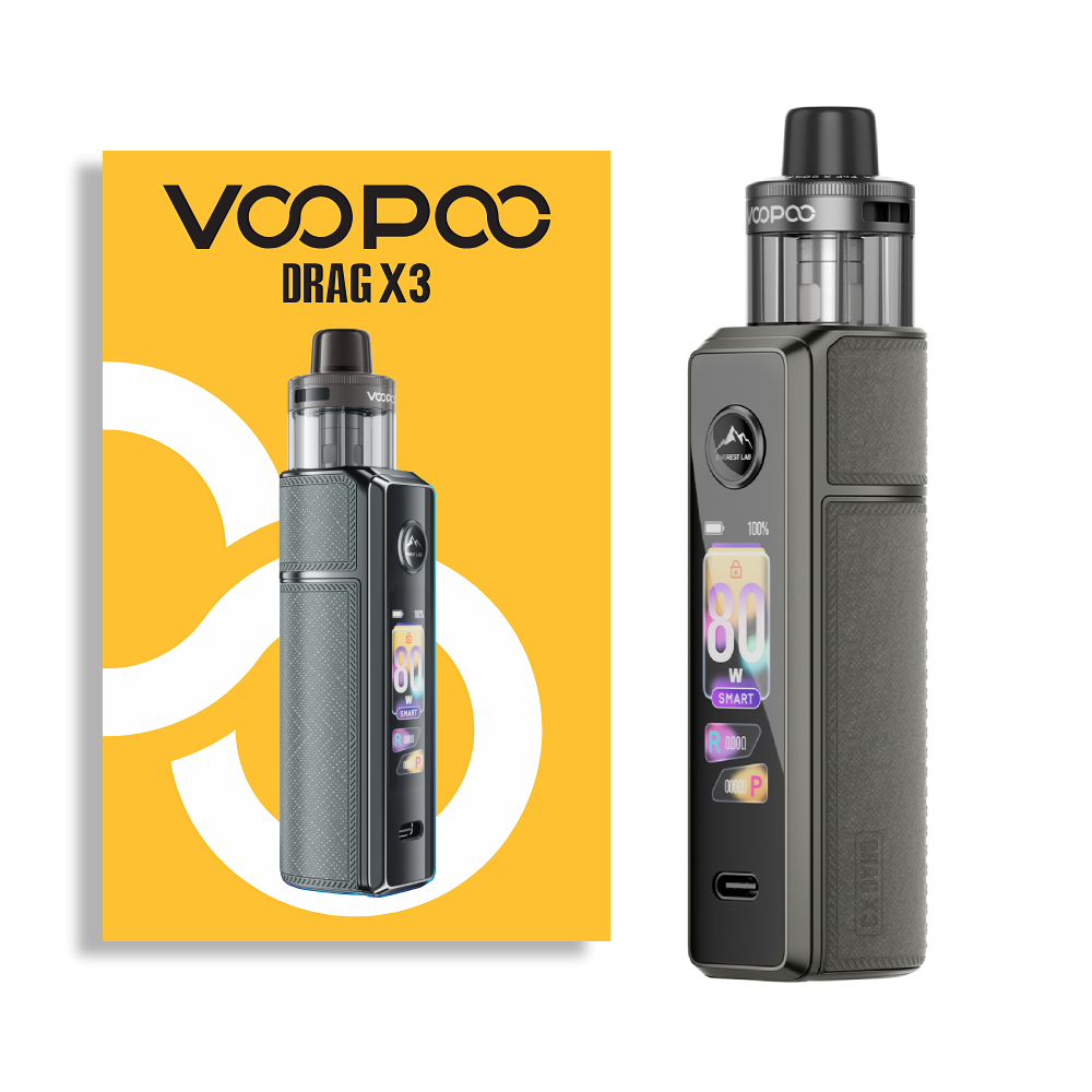 VOOPOO DRAG X3 POD KIT (Battery: External 18650 battery (Not included)