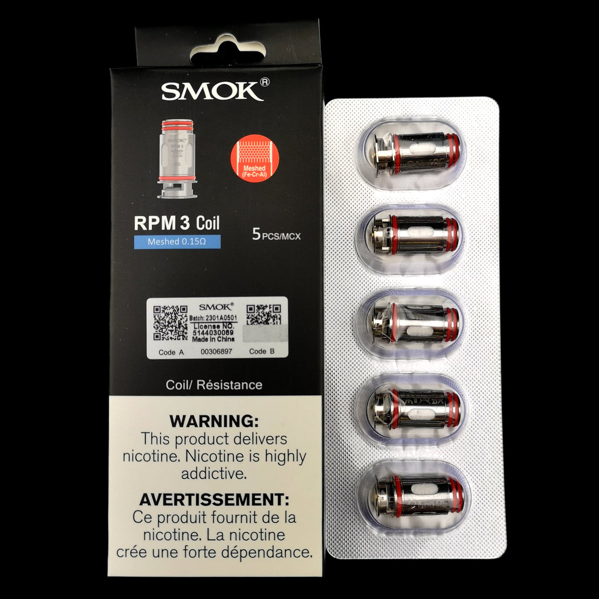 SMOK RPM 3 Replacement Coils – 5-Pack – product view 5
