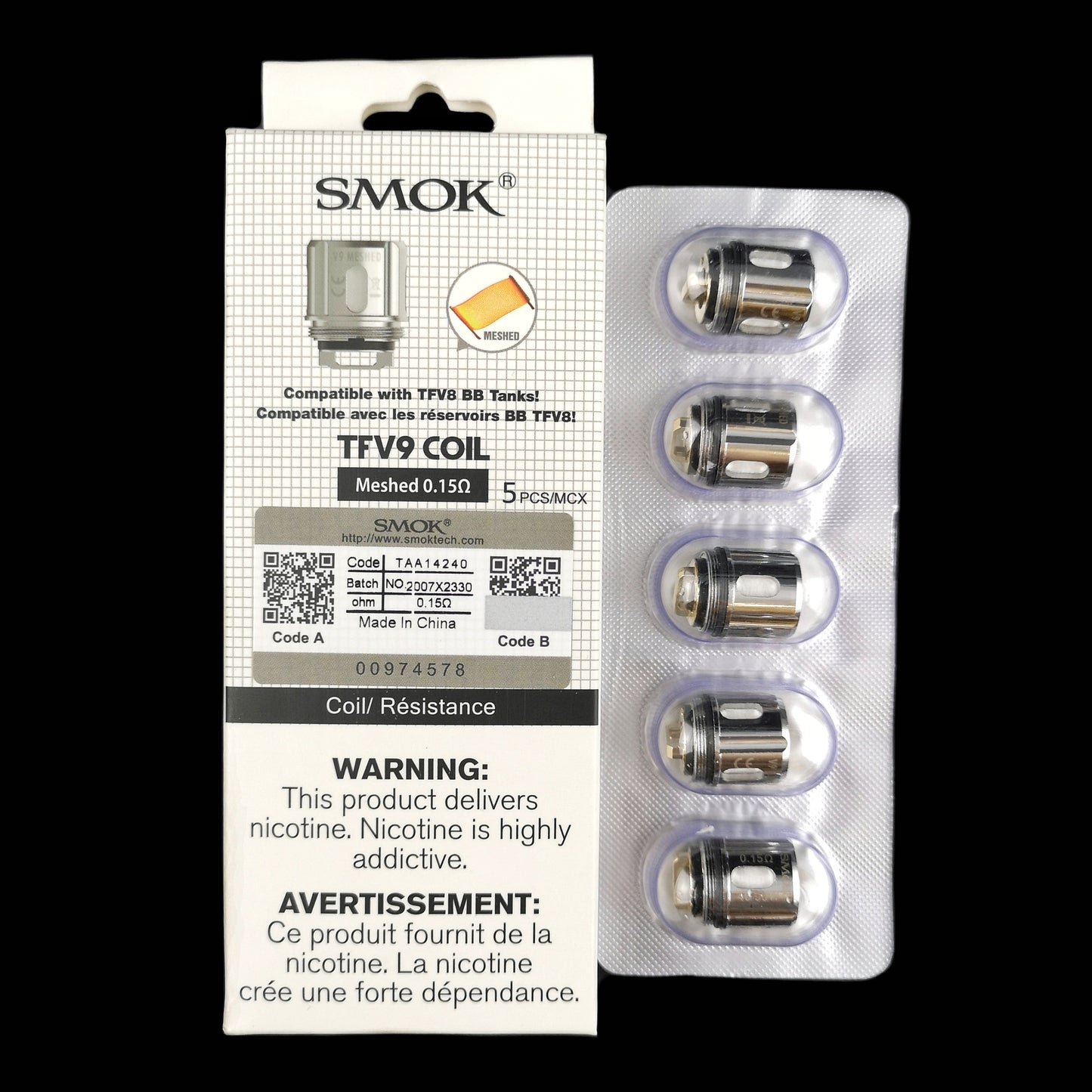 SMOK TFV9 Replacement Coils – 5-Pack