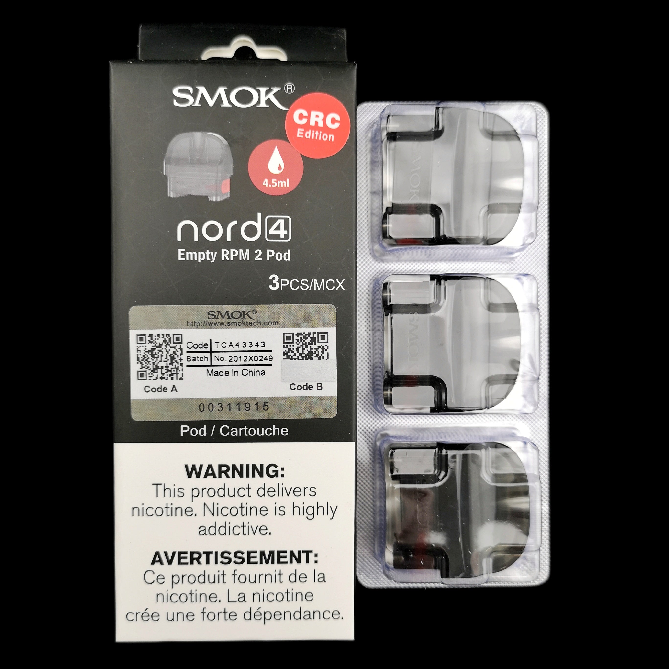 SMOK Nord 4 Empty Replacement Pods – 3-Pack – CRC – product view 6