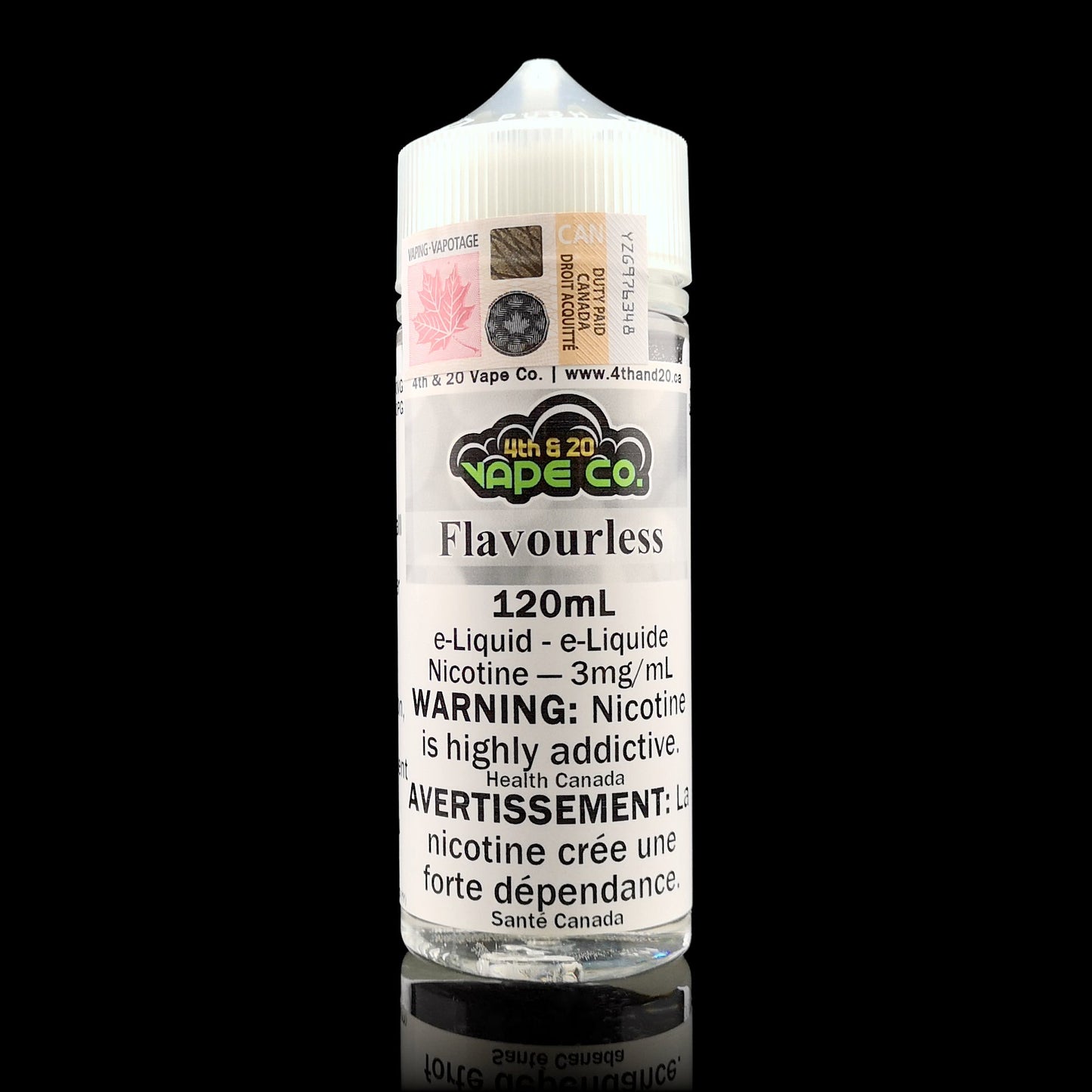 4th & 20 Flavourless 60/120 mL E-Liquid – product image 5