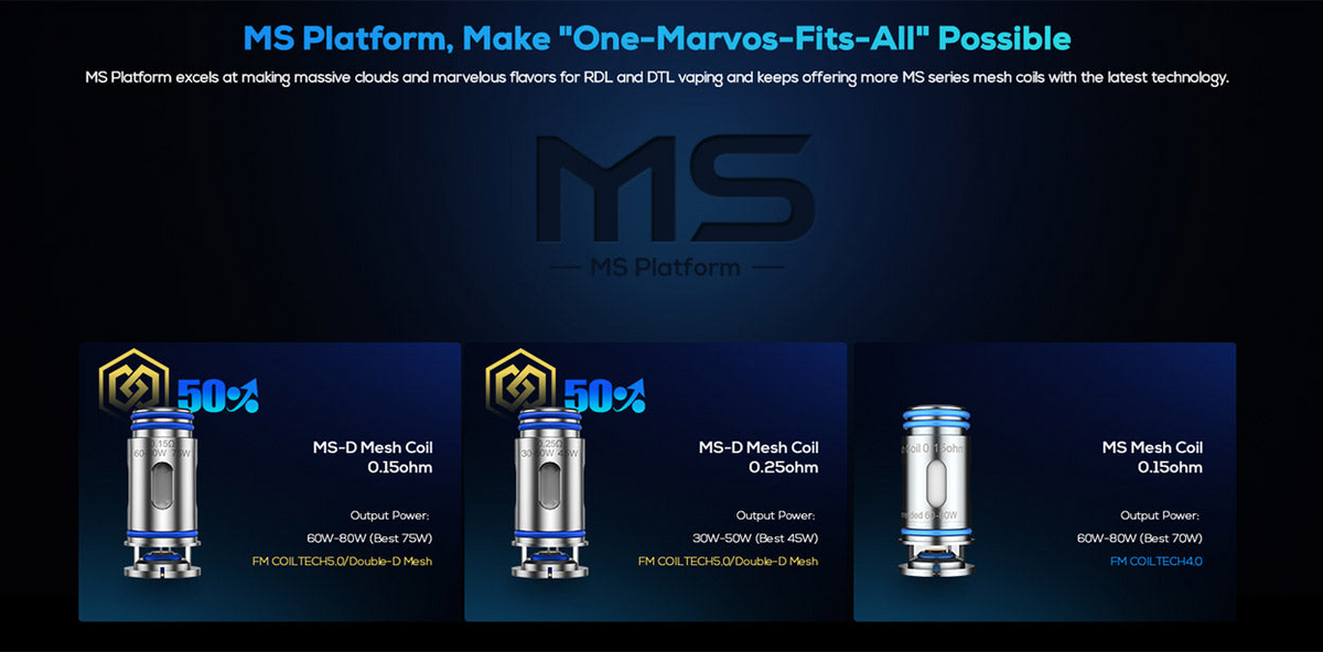 Freemax Marvos MS-D Replacement Coils – 5-Pack – product view 2
