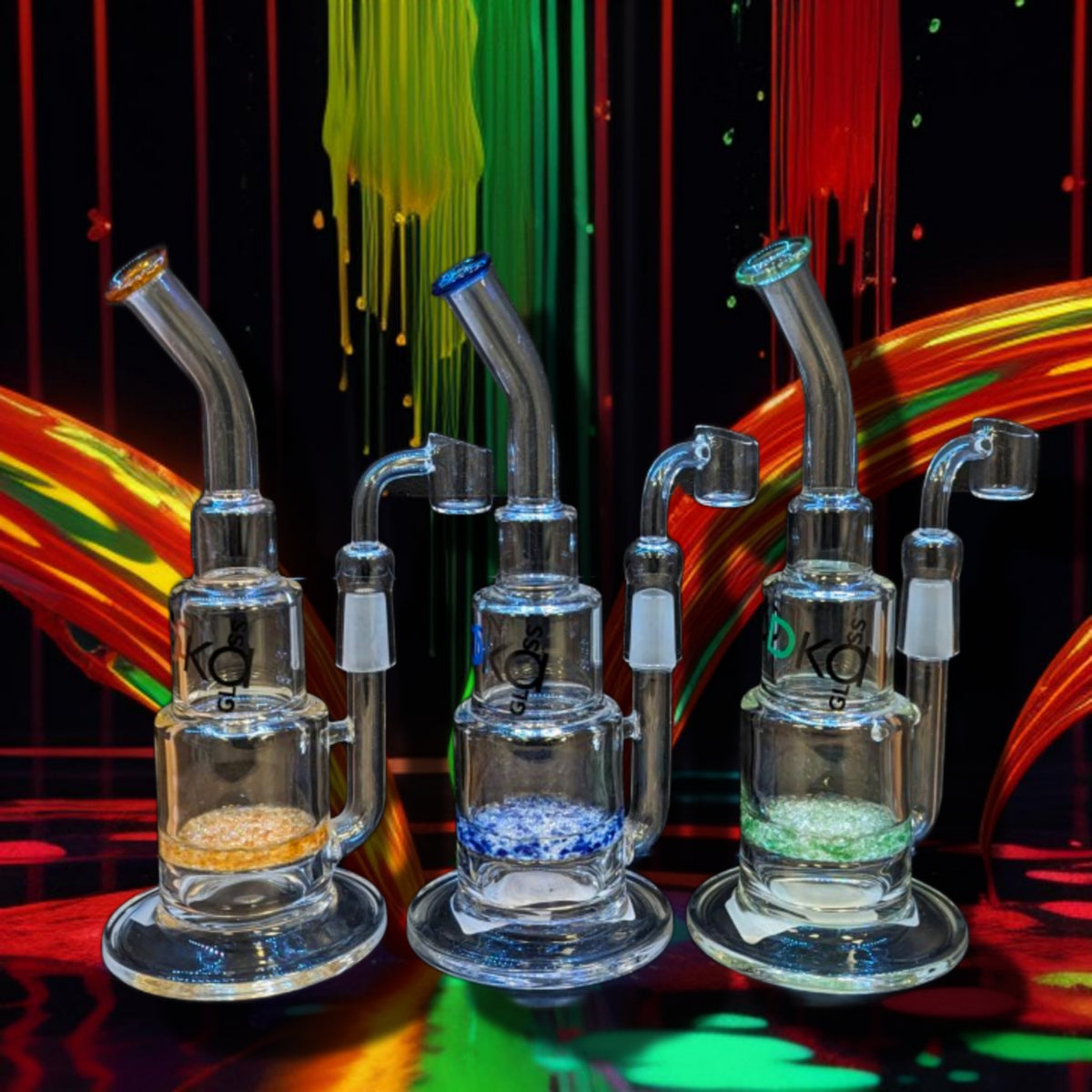 Vodka Crystal Honeycomb Perc Dab Rigs – Bowl Not Included