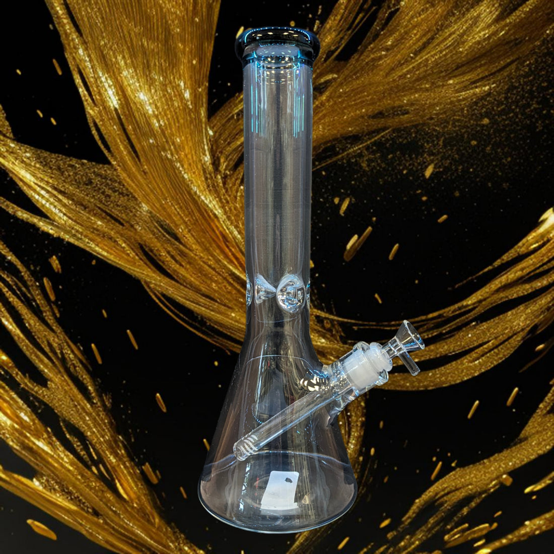 14&quot; Clear Colored Top Beaker Bong