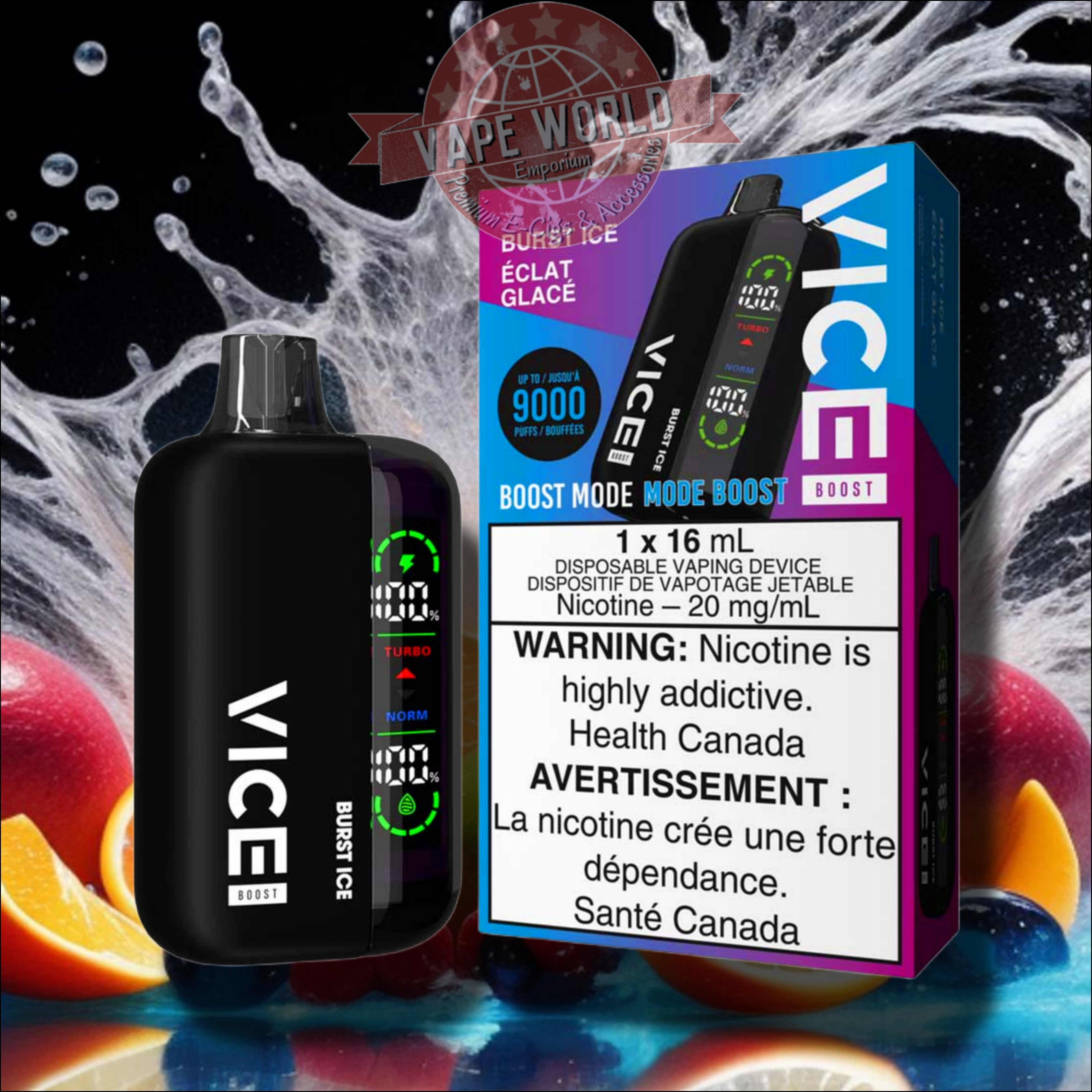 VICE BOOST DISPOSABLE VAPE - 9000 PUFFS
