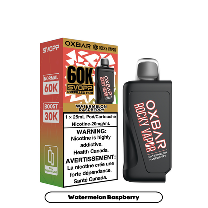 Svopp Rocky Vapor Oxbar 60k Prefilled Pods (BATTERY NOT INCLUDED)
