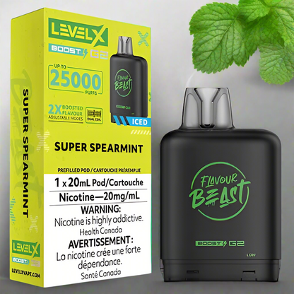 Level X BOOST &amp; BOOST G2 Flavour Beast Pod 15-25k (BATTERY NOT INCLUDED) Provincially stamped