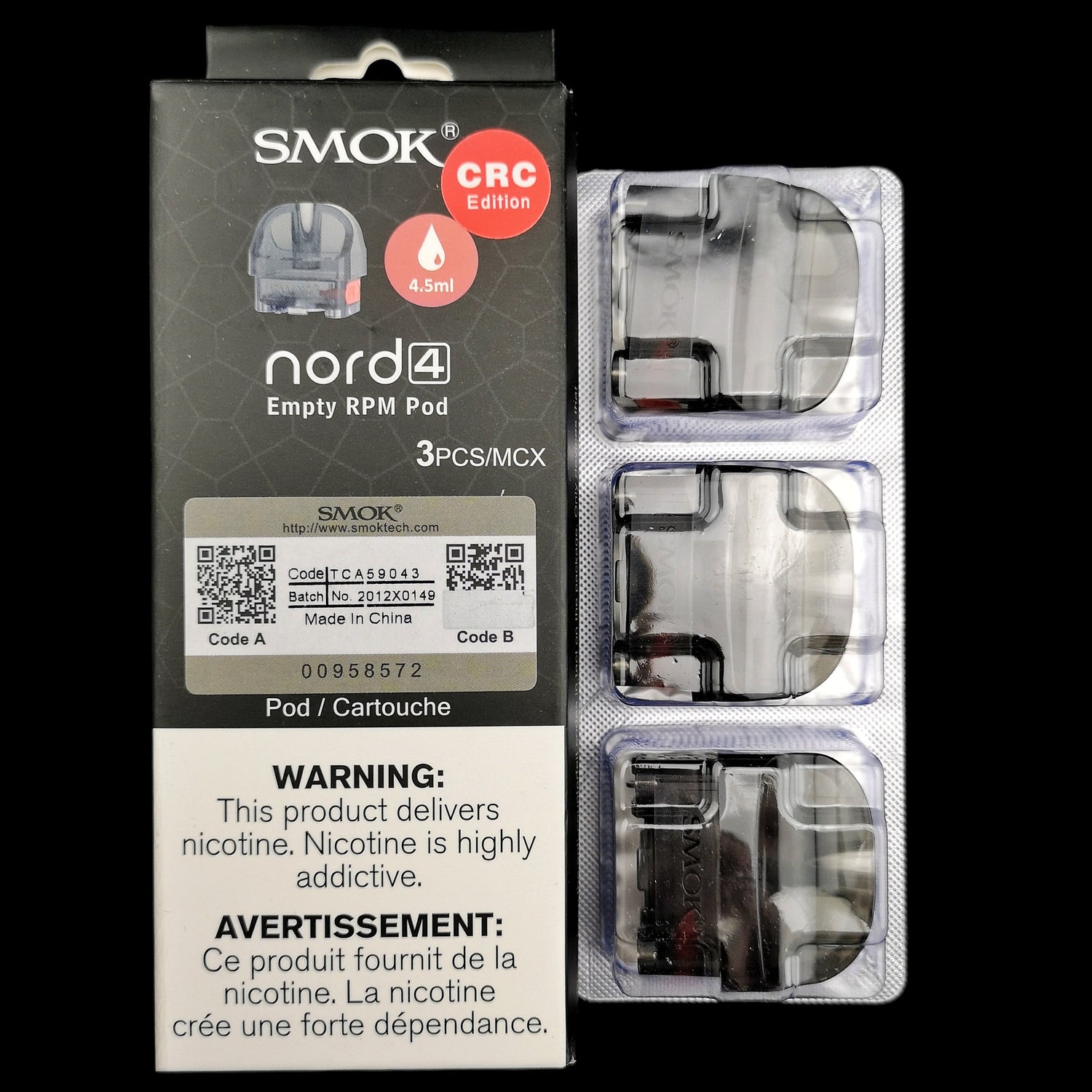 SMOK Nord 4 Empty Replacement Pods (3 Pack) [CRC]
